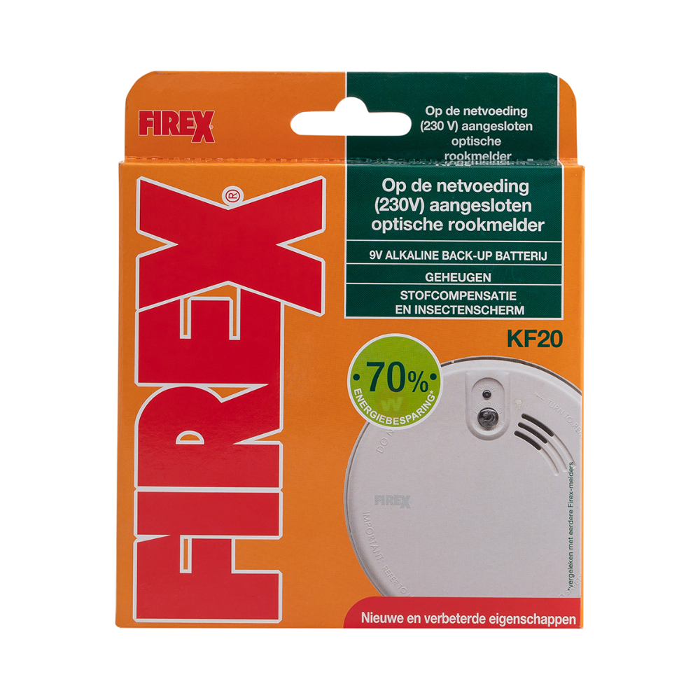 KF20 Firex 230volt optische rookmelder verpakking