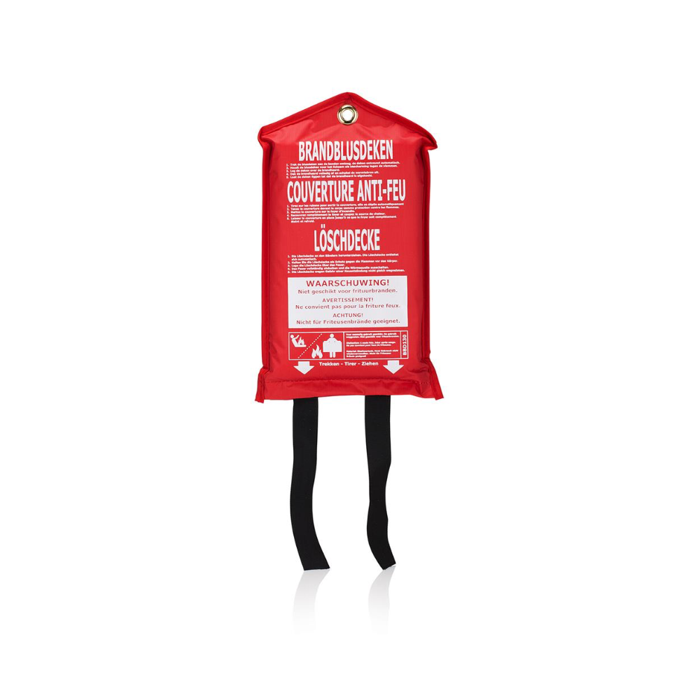 Smartwares BBD130 blusdeken 100 x 100 cm. Compacte branddeken voor woning keuken kantoor en studentenhuis