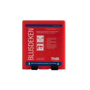 Chubb blusdeken 110 x 110 cm professioneel. Branddeken voor woning kantoor horeca en werkplaats
