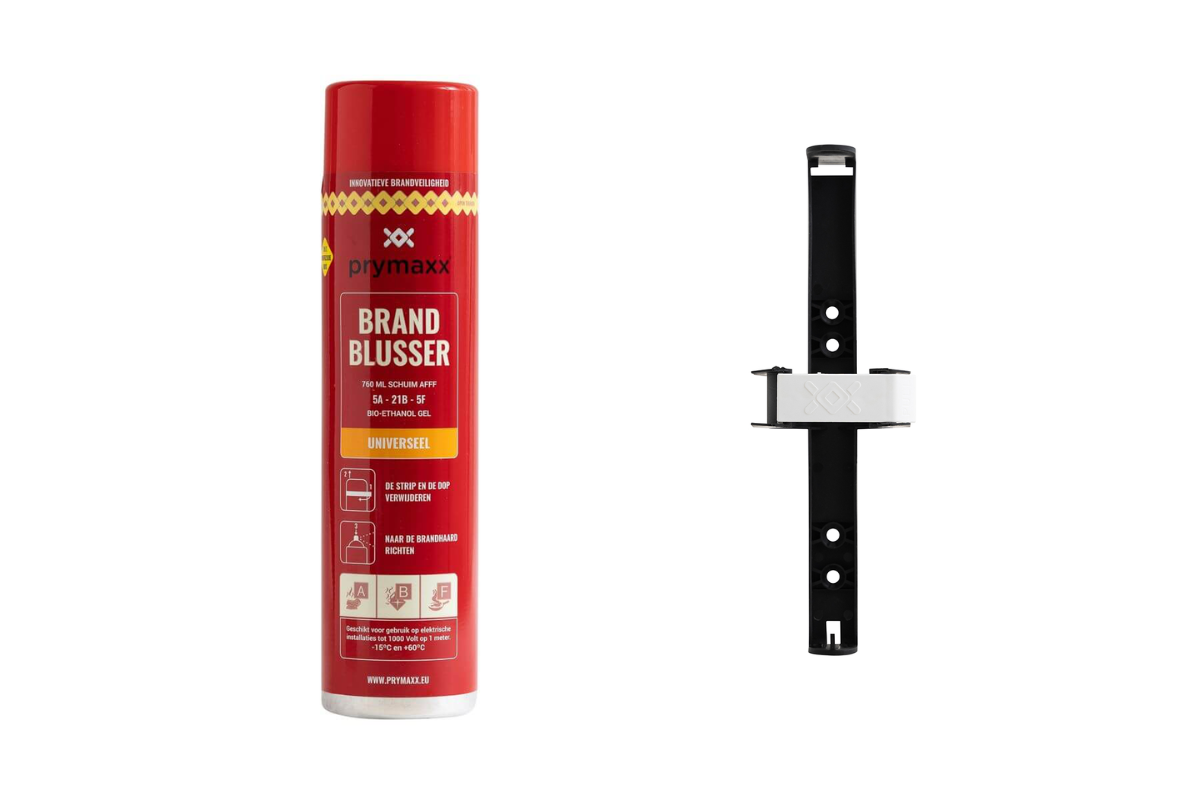 Professionele handblusser hoeft niet gekeurd te worden bij particulieren. Blust snel een beginnende brand