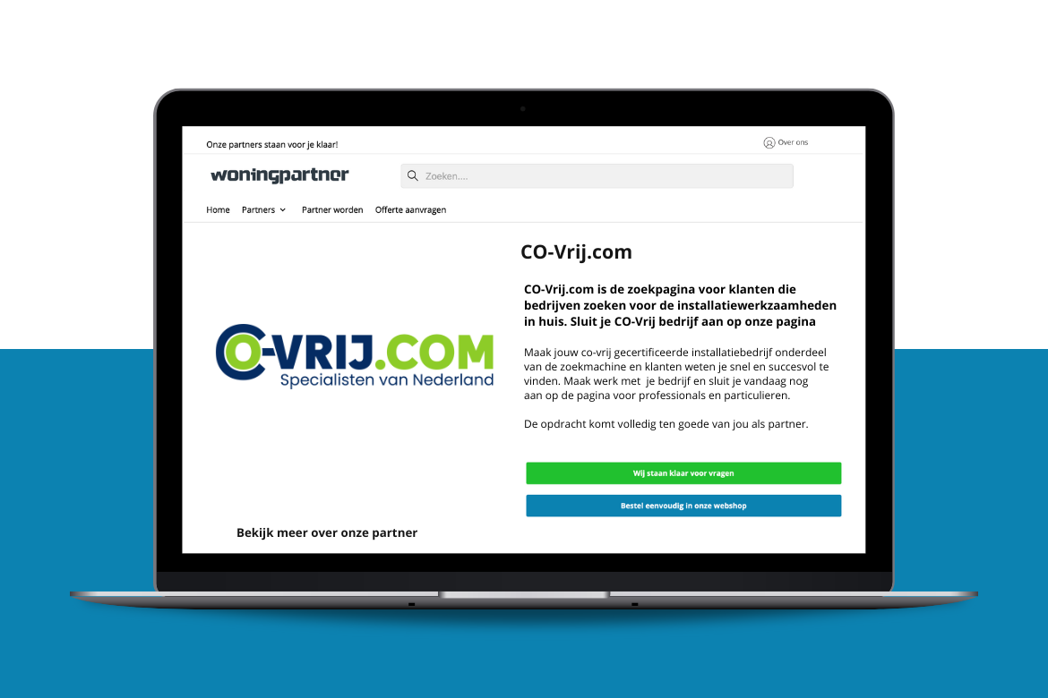 CO-Vrij partner platform voor zakelijke en particuliere klanten