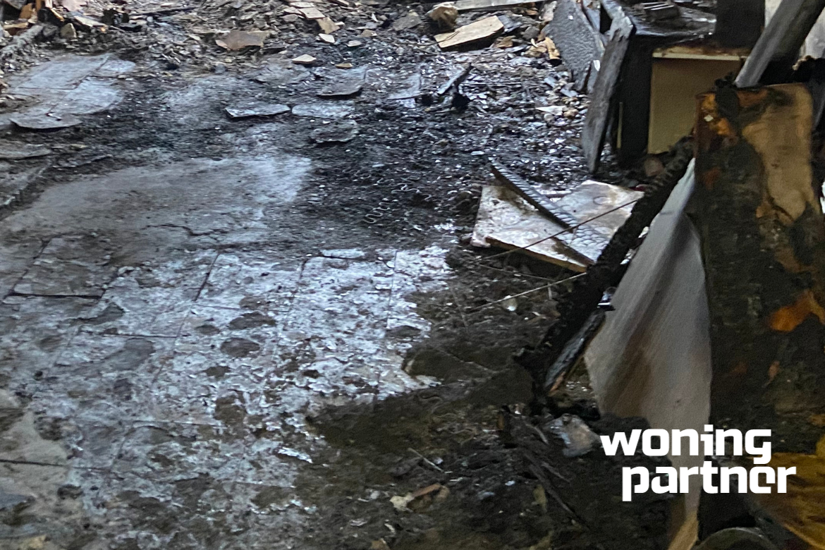 Woningbrand in beeld