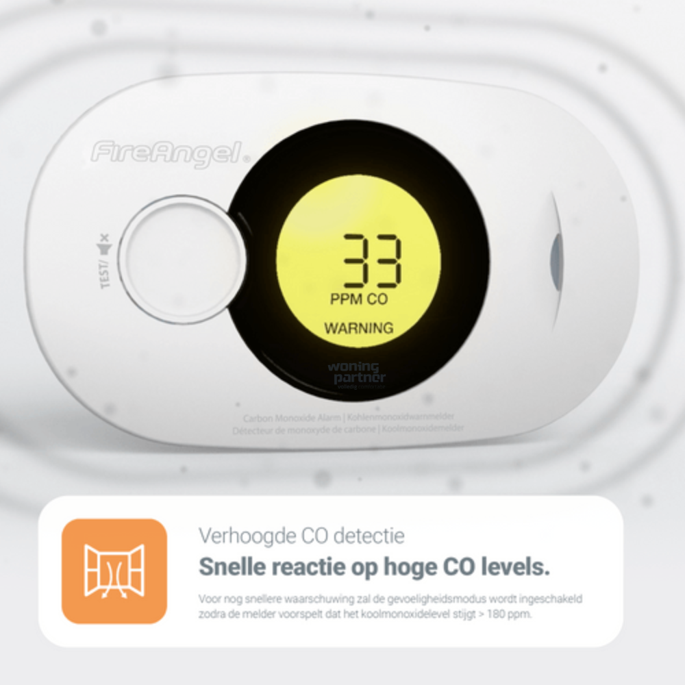 FireAngel FA3322-EU10 koolmonoxidemelder met display - Afbeelding 5