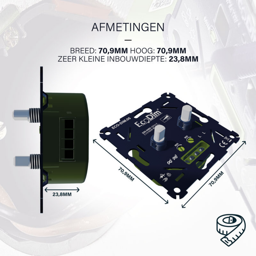 EcoDim.05 LED-dimmer duo 2x 0-100W (RLC) - Afbeelding 5