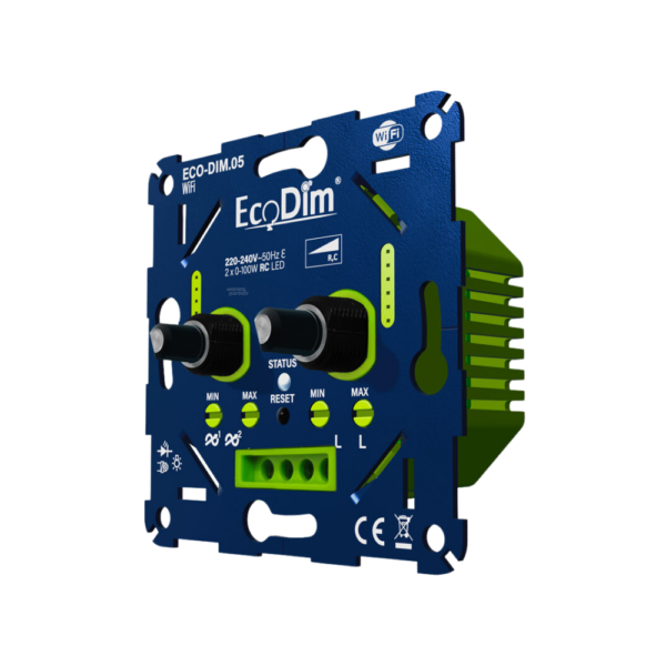 Ecodim.05 WiFi LED-dimmer duo 2x0-100W fase afsnijding (RC) - Afbeelding 2