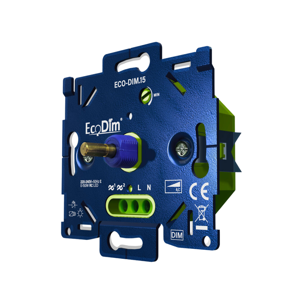 EcoDim.15 Led dimmer universeel 0-150W (RC)_zijaanzicht EcoDim.15 zijaanzicht