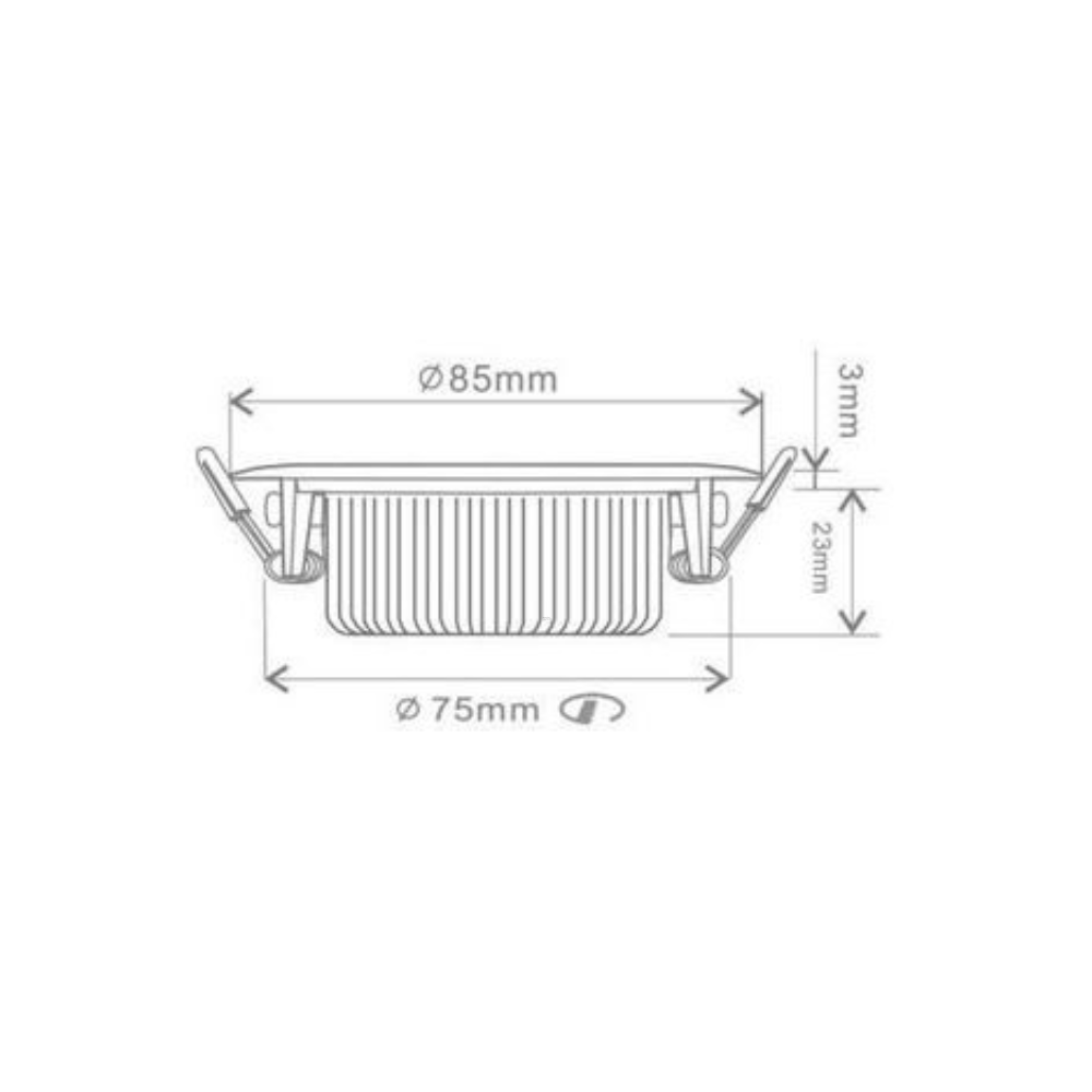ED-10022 Led inbouwspot kleine inbouwdiepte IP54 dim to warm, rond, wit, 75mm - Afbeelding 6