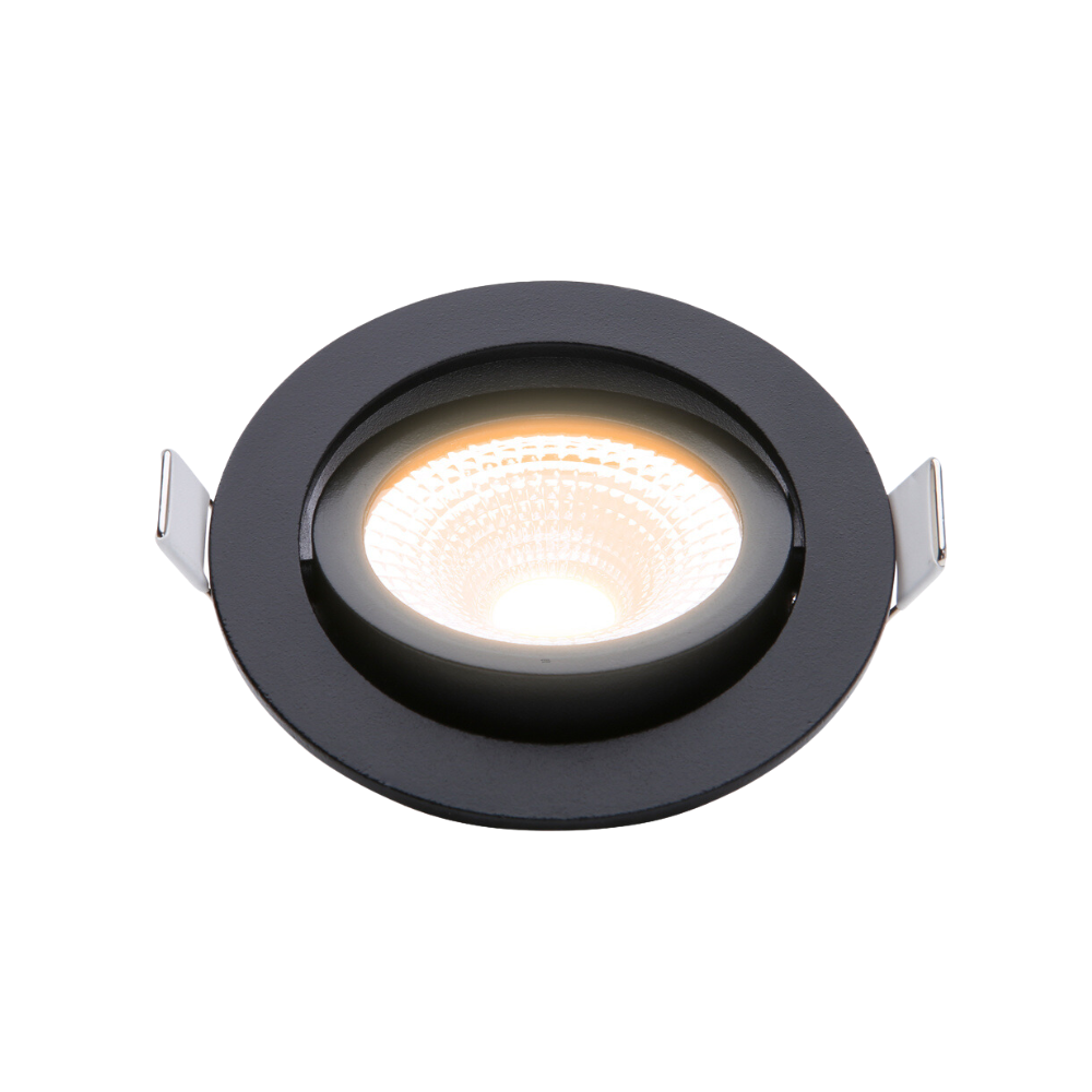 ED-10023 Led inbouwspot kleine inbouwdiepte IP54 dim to warm, rond, zwart, 75mm - Afbeelding 4