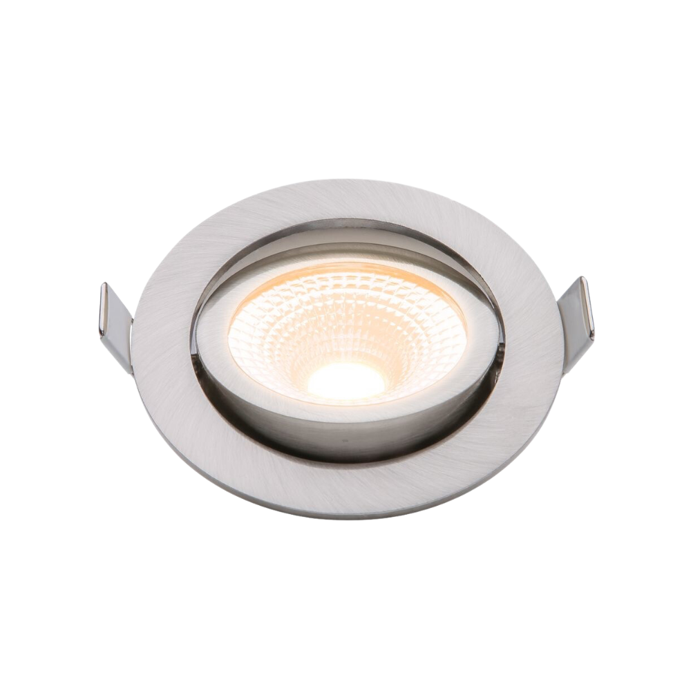 ED-10024 Led inbouwspot kleine inbouwdiepte IP54 dim to warm, rond, geb. nikkel, 75mm - Afbeelding 4