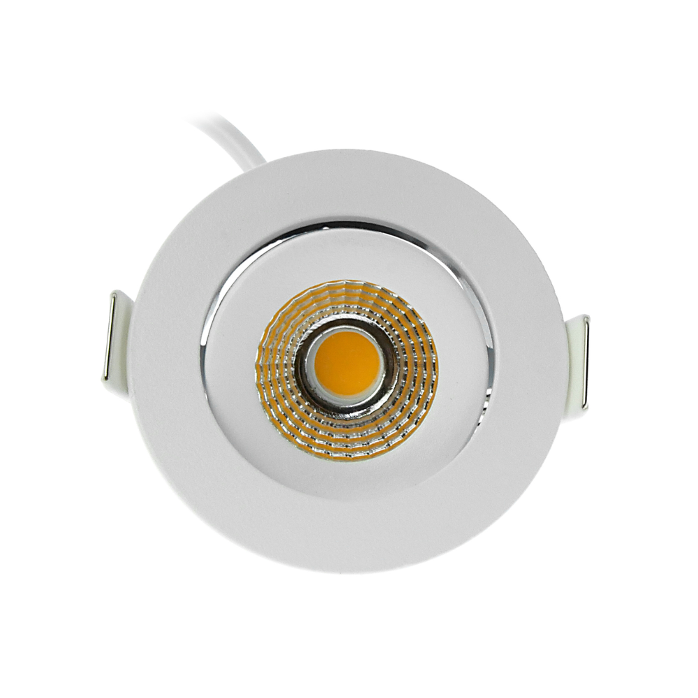 ED-10061 Led inbouwspot kleine inbouwdiepte IP54 warm wit, rond, wit, 55mm - Afbeelding 4