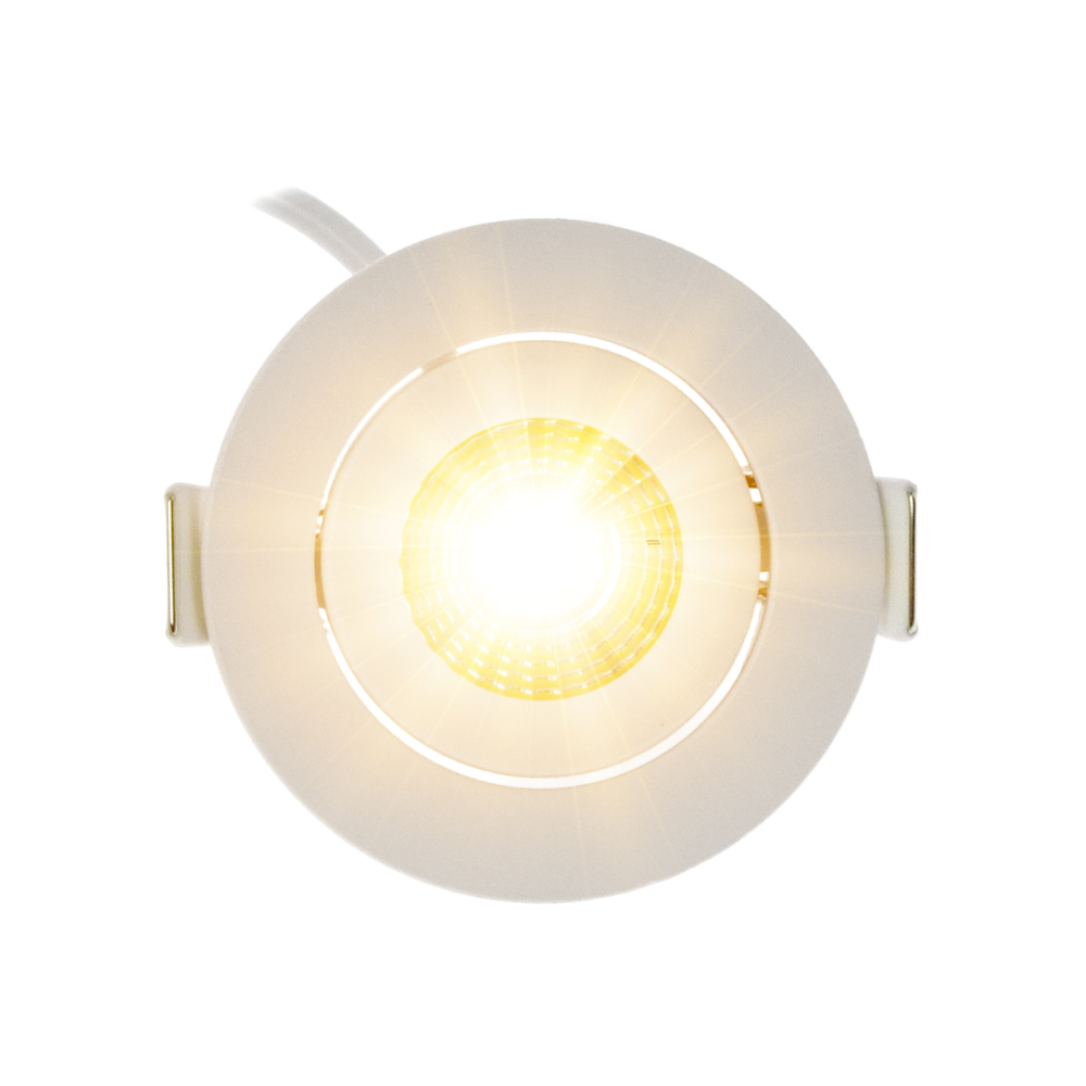 ED-10061 Led inbouwspot kleine inbouwdiepte IP54 warm wit, rond, wit, 55mm - Afbeelding 3