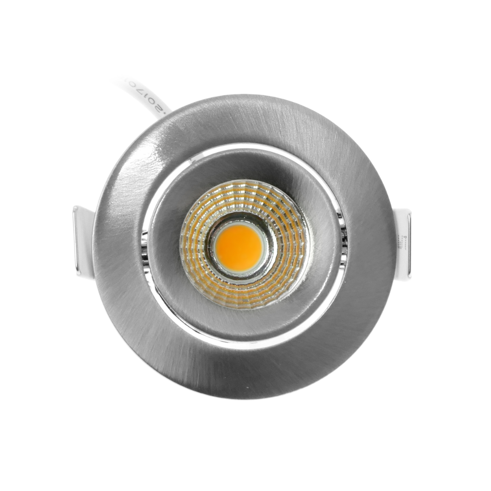 ED-10063 Led inbouwspot kleine inbouwdiepte IP54 warm wit, rond, geb. nikkel, 55mm - Afbeelding 5