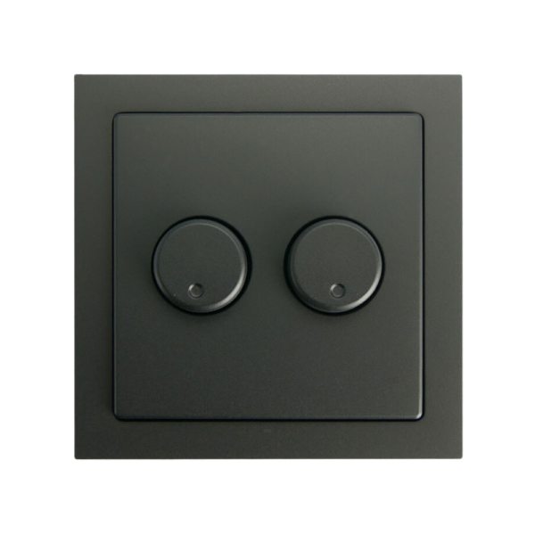 EcoDim Duo dimmerknop passend in Busch-Jaeger Future Linear mat zwart