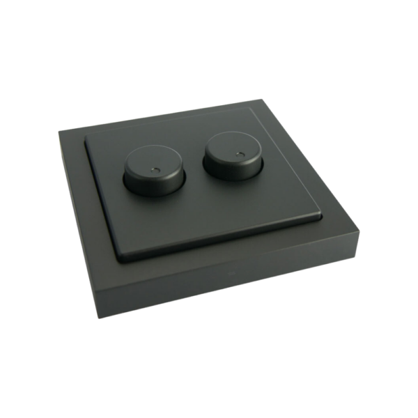 EcoDim Duo dimmerknop passend in Busch-Jaeger Future Linear mat zwart - Afbeelding 2