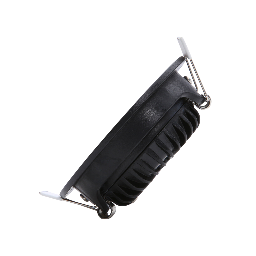 ED-10029 Led inbouwspot kleine inbouwdiepte IP54 warm wit, rond, zwart, 75mm - Afbeelding 3