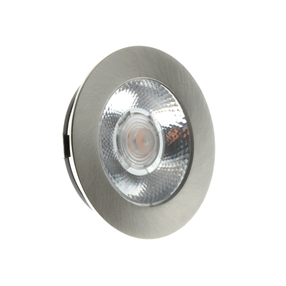 ED-10045 Led meubelspot kleine inbouwdiepte IP54 warm wit, rond, geb. nikkel, 55mm - Afbeelding 2
