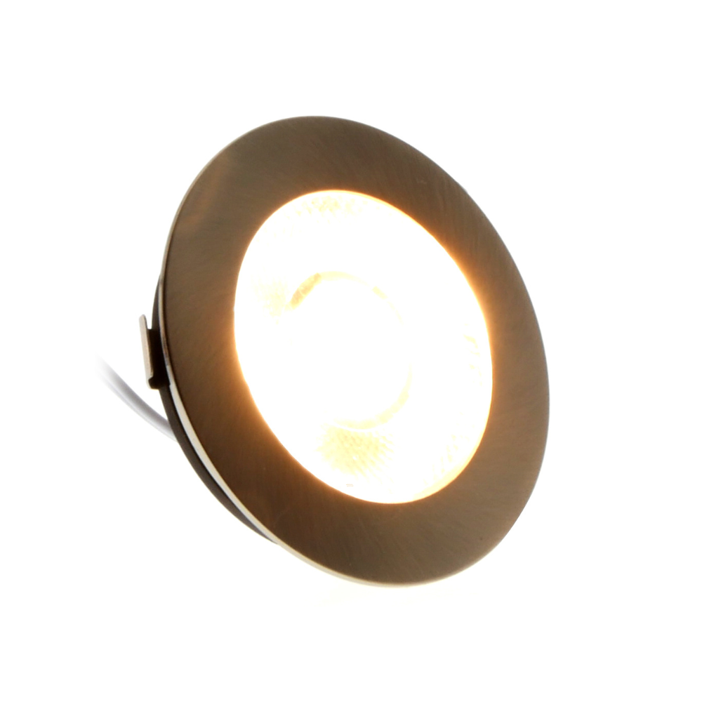 ED-10045 Led meubelspot kleine inbouwdiepte IP54 warm wit, rond, geb. nikkel, 55mm - Afbeelding 4