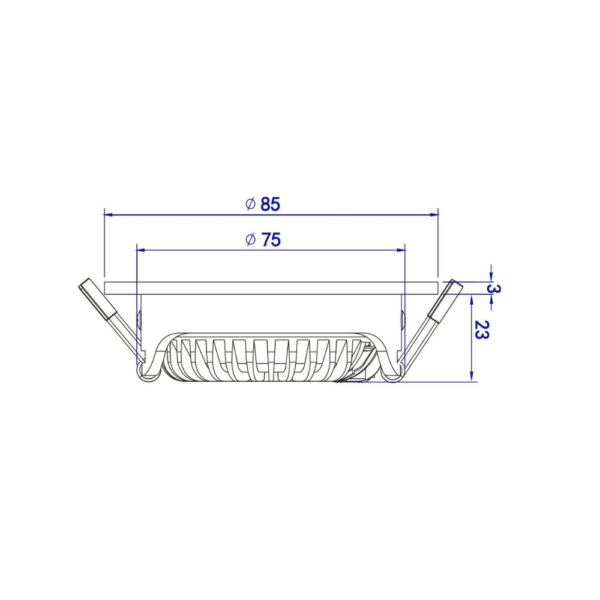 ED-10081 Led inbouwspot kleine inbouwdiepte IP54 2700K/3000K/4000K rond, wit, 75mm - Afbeelding 9