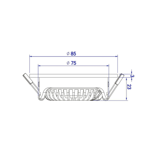 ED-10082 Led inbouwspot kleine inbouwdiepte IP54 2700K/3000K/4000K rond, zwart, 75mm - Afbeelding 8