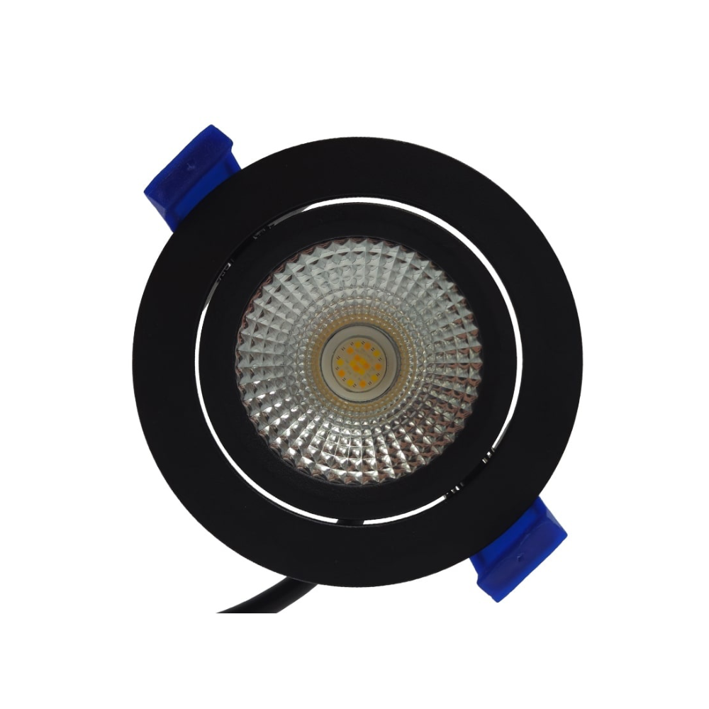 ED-10082 Led inbouwspot kleine inbouwdiepte IP54 2700K/3000K/4000K rond, zwart, 75mm - Afbeelding 4