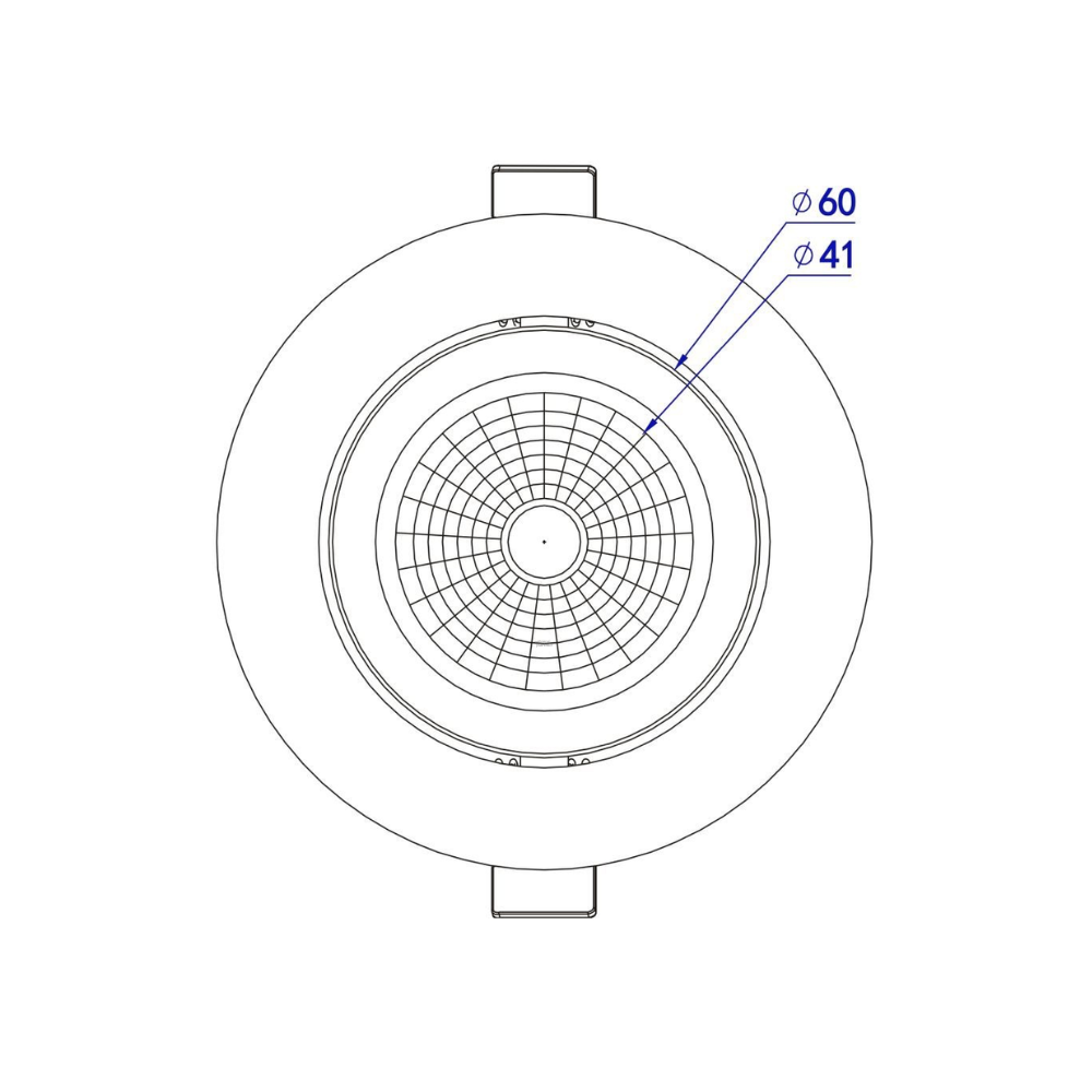 ED-10082 Led inbouwspot kleine inbouwdiepte IP54 2700K/3000K/4000K rond, zwart, 75mm - Afbeelding 10