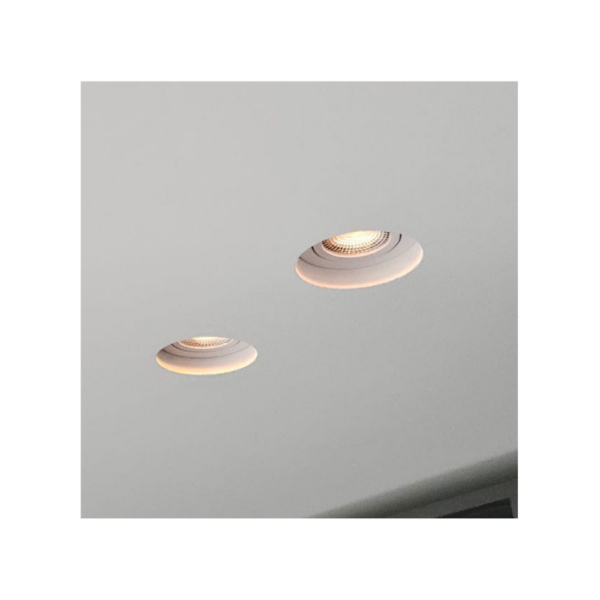 EcoDim ED-10083 Stuc spot frame, wit, rond - Afbeelding 2