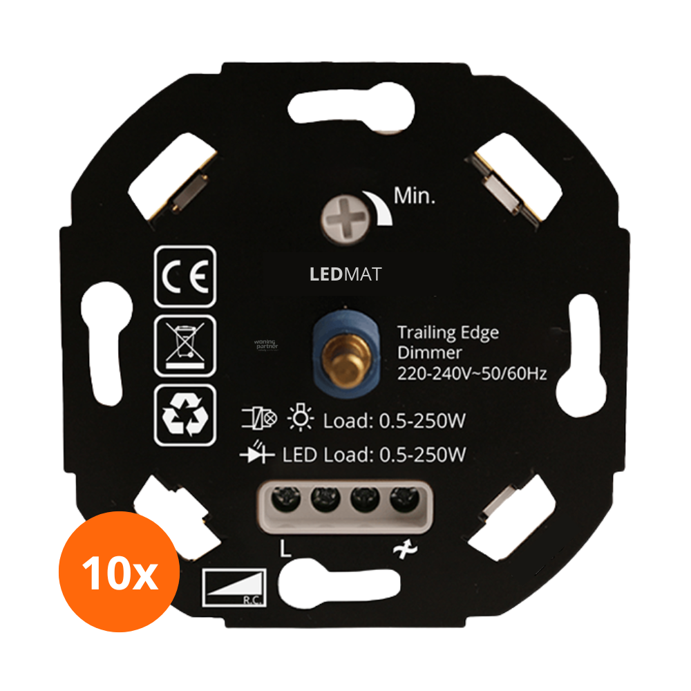 LED-dimmer universeel LEDMAT LD0510 | Wisselschakeling | 0.5-250W | 10-pack - Afbeelding 2