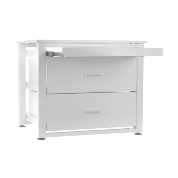 Nedco wasmachine/droger verhoger met 2 houten laden en open werkblad | 606.022.00