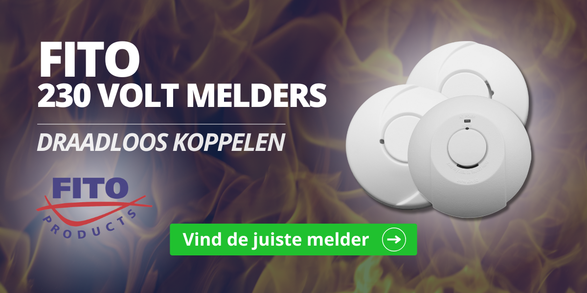Fito draadloos koppelbare rookmelders 230volt