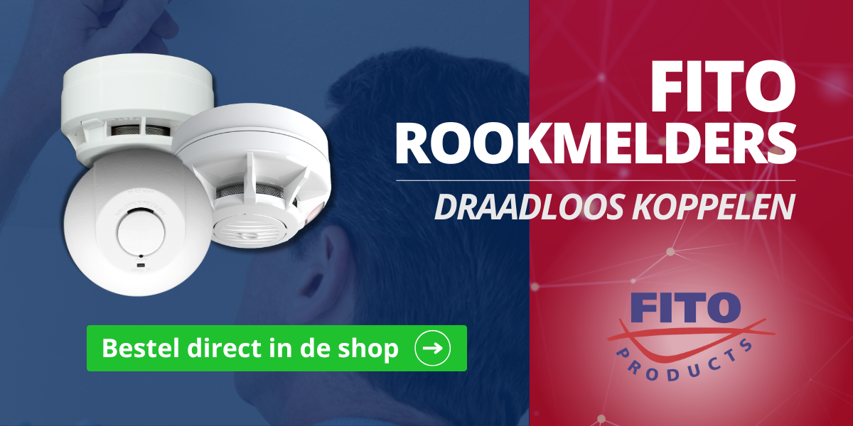 Fito draadloos koppelbare rookmelders batterij 10 jaar