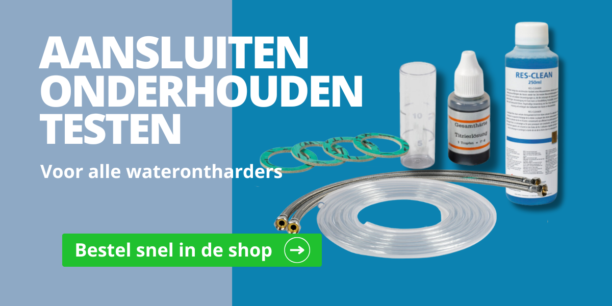 Ga naar: aansluitmateriaal, testset en accessoires voor waterontharders bestellen