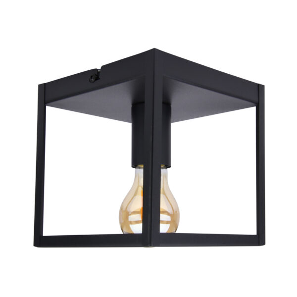 Industriële plafondlamp LEDUXA | vierkant | E27 | zwart - Afbeelding 8