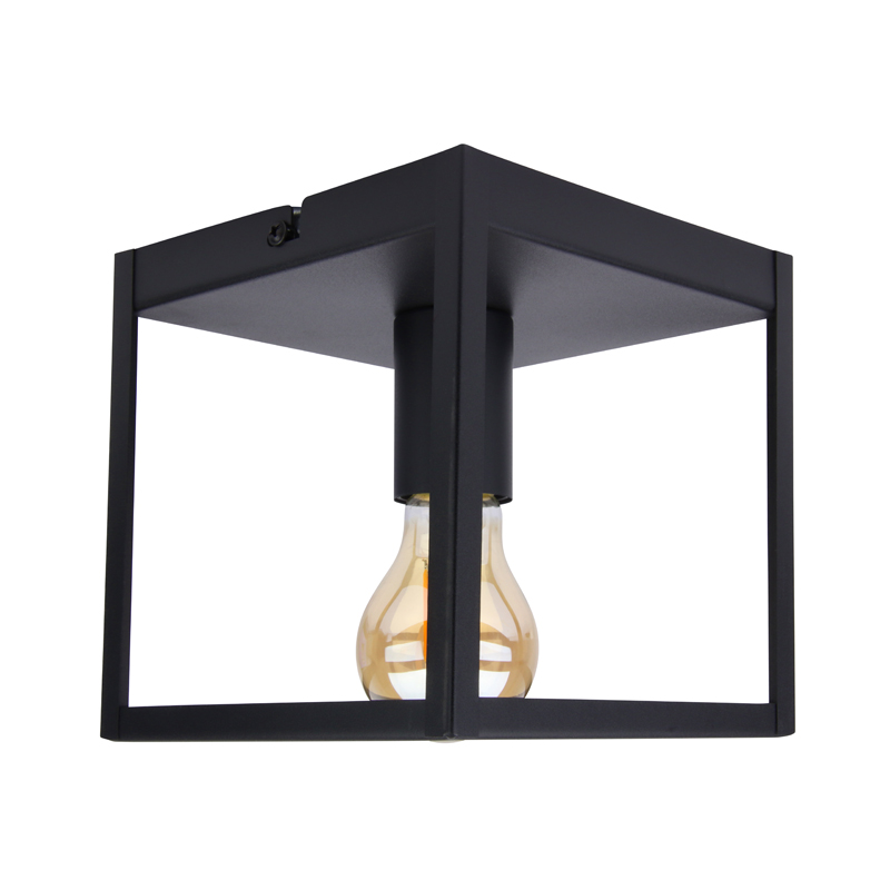 Industriële plafondlamp LEDUXA | vierkant | E27 | zwart - Afbeelding 8