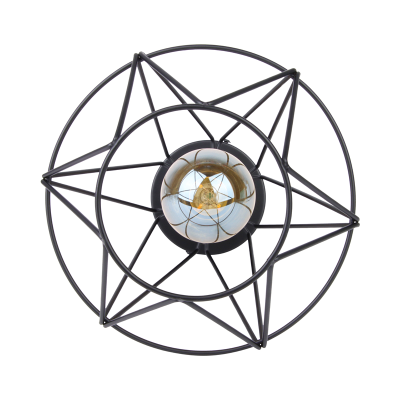 272156_04 Diamantvorm draadlamp | plafond | industrieel | 4W | zwart - Afbeelding 5