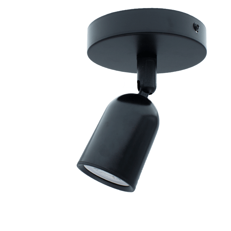Plafondarmatuur Locaste | Voor 1x GU10 | Rond design | zwart - Afbeelding 4