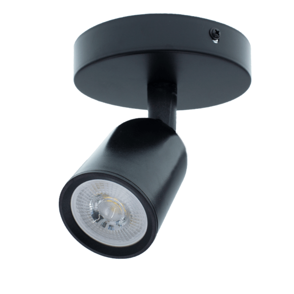 Plafondarmatuur Locaste | Voor 1x GU10 | Rond design | zwart - Afbeelding 2