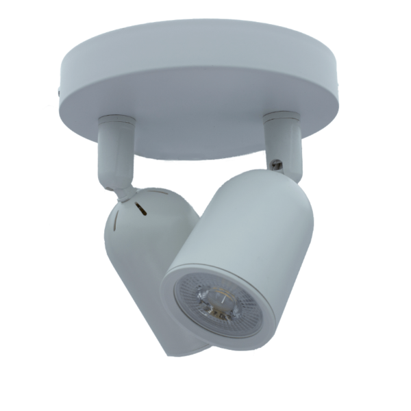 Plafondarmatuur Locaste | Voor 2x GU10 | Rond design | Wit - Afbeelding 5