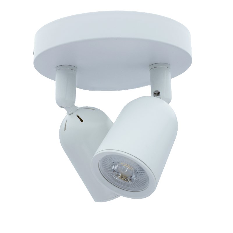 Plafondarmatuur Locaste | Voor 2x GU10 | Rond design | Wit - Afbeelding 6