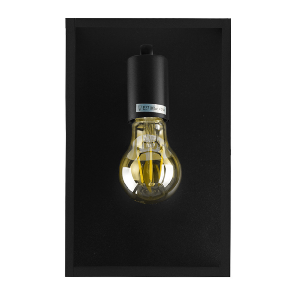 industriële wandlamp zwart met e27 fitting