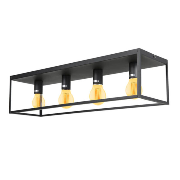 industriële tafellamp plafondlamp zwart