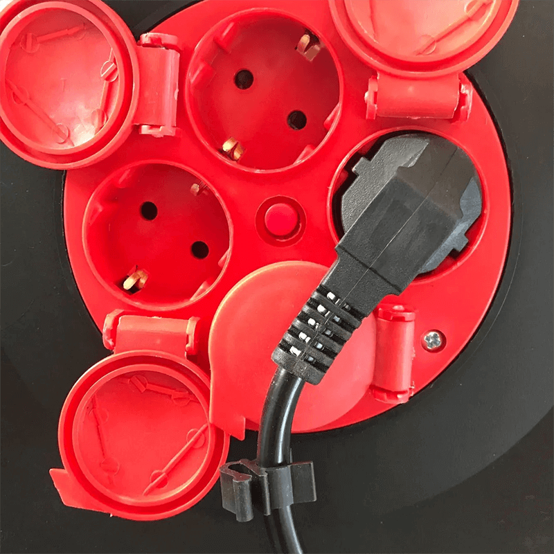 Kabelhaspel 50 meter LEDMAT | met 4 stopcontacten - Afbeelding 3