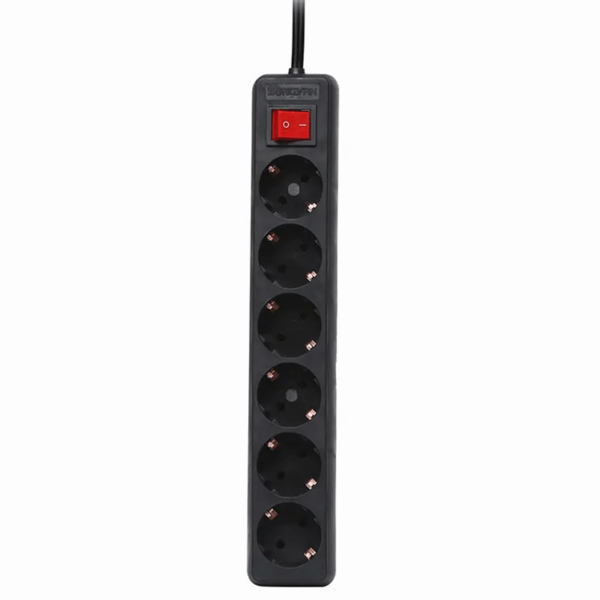 6-voudige tafelcontactdoos LEDMAT met schakelaar | 1.5m | zwart - Afbeelding 2