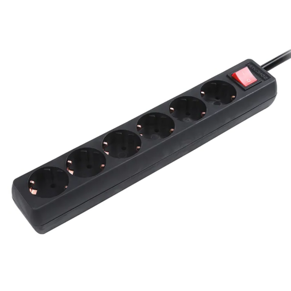 6-voudige tafelcontactdoos LEDMAT met schakelaar | 3m | zwart - Afbeelding 3
