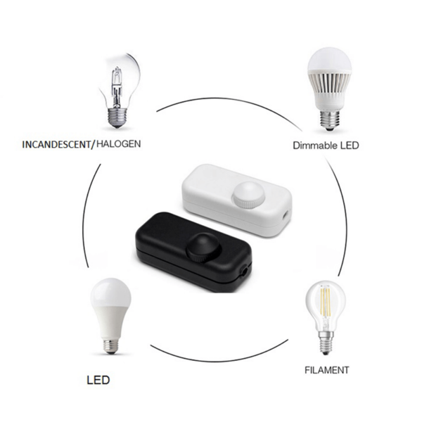 LED-snoerdimmer LEDMAT | 5-150w | zwart - Afbeelding 4