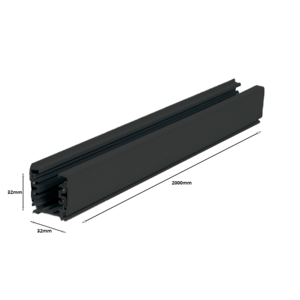 3-fase-rail LEDMAT | 200cm | zwart - Afbeelding 5