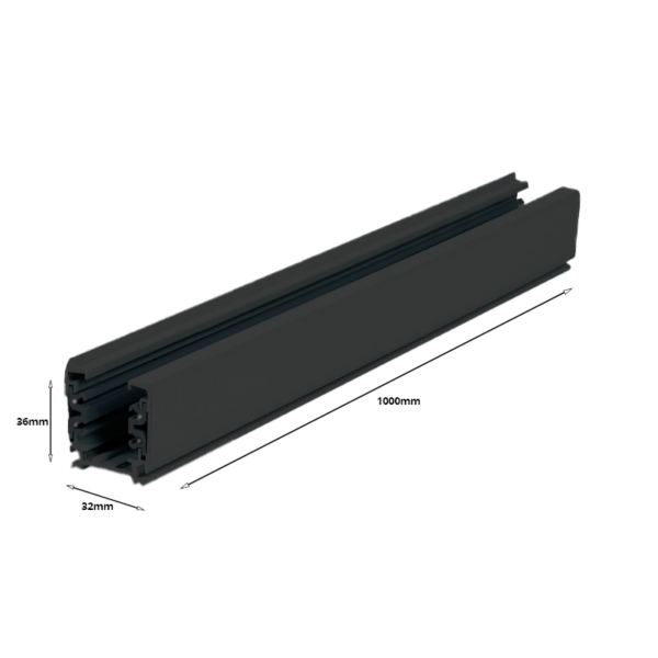 3-fase-rail LEDMAT | 100cm | zwart - Afbeelding 5