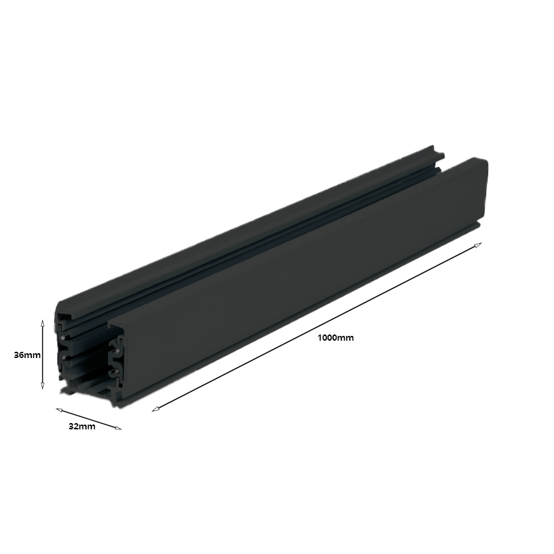 3-fase-rail LEDMAT | 100cm | zwart - Afbeelding 5