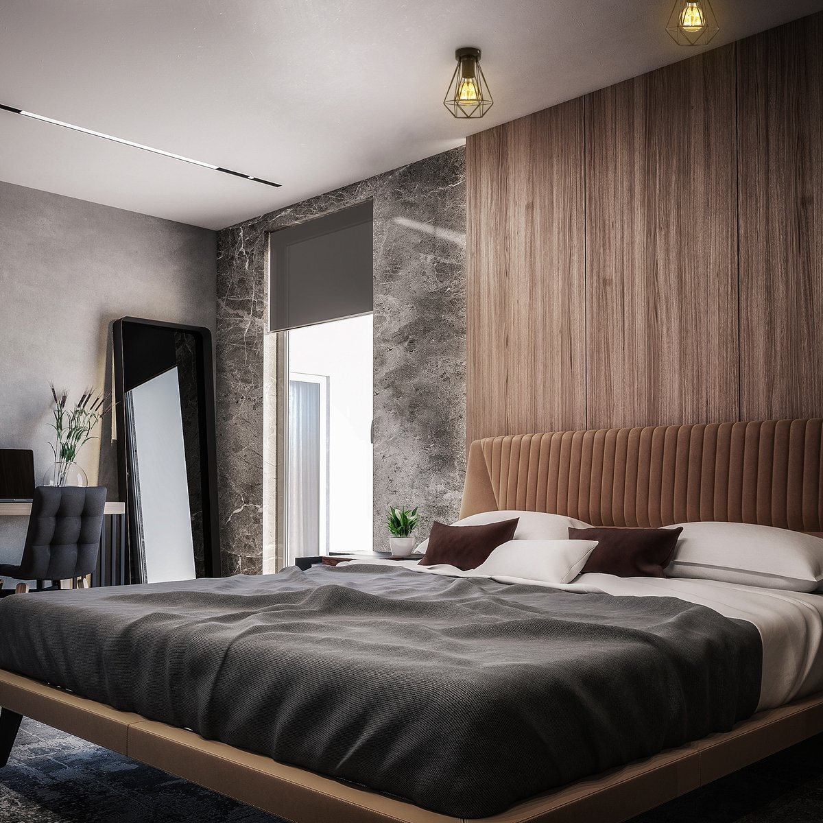 53-4 Diamantvorm draadlamp | plafond | industrieel | 4W | zwart - Afbeelding 11