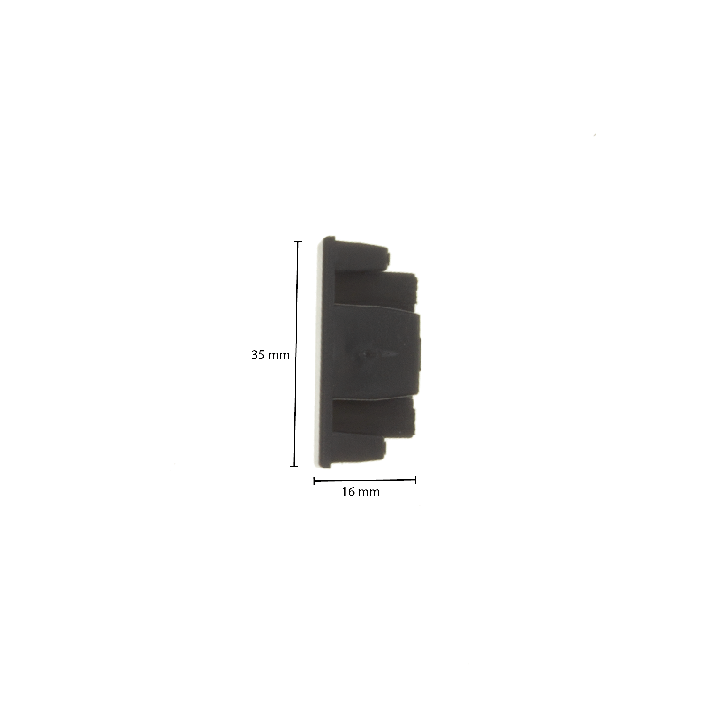 1-fase-rail end cap LEDMAT | zwart - Afbeelding 2