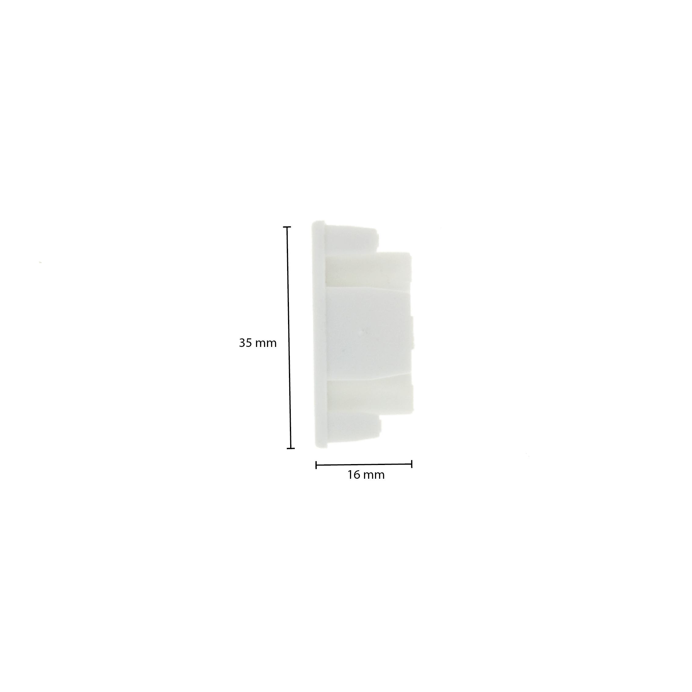 1-fase-rail end cap LEDMAT | wit - Afbeelding 2